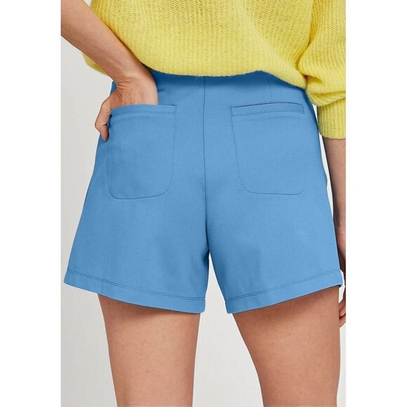 Betabrand Women's 90s Pleated Trouser Short Orange Size S NWT - Picture 6 of 7